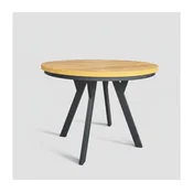 Raztegljiva jedilna miza CENTRO 100/140x77 cm hrast craft/črna