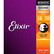 Set strun za 8-strunsko akustično kitaro Baritone Elixir (.016 - .070)