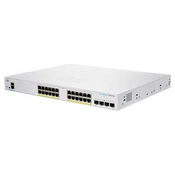 Cisco preklopnik CBS350-24P-4G-EU (24xGbE, 4xSFP, 24xPoE+, 195W, bez ventilatora) - OSVJEŽI