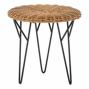 Okrugao pomocni stol od umjetnog ratana o 46 cm Roccas – Bloomingville