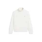 Tommy Jeans Pulover ESSENTIAL bela