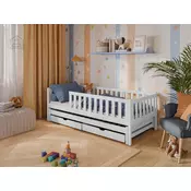 Otroška postelja z dodatnim ležiščem Cola - 80x200 cm - bela