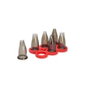 Set of 6 pastry nozzles, tritan, Geometric - de Buyer brand