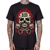 Hardcore majica moška - FLAME SKULL - BLACK HEART - 27643