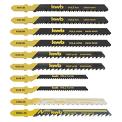 Einhell 10-delni set reznih listova za ubodnu testeru, T prihvat, (3x sitni zub, 3x srednji zub, 3x grubi zub, 2x krivi rez srednji zub, 1x