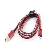 Platinet PLATINET TAIPAN LIGHTNING NA USB USNJEN KARIRAN KABEL 1M RDEČ [43592]