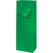 PIGO Vrečka darilna za steklenico plast. mat - zelena