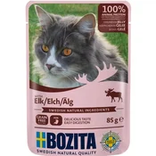slomart BOZITA Mesni koščki v želatini z losom - mokra hrana za mačke - 85 g