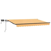 Vidaxl Vlečna tenda Peščena 600 x 300 cm Tkanina in aluminij