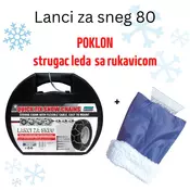 Lanci za sneg 80 plus poklon Strugač leda sa rukavicom