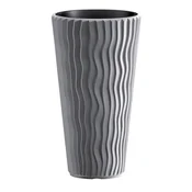 Prosperplast Visok cvetlični lonček Prosperplast Sandy Slim, siv kamen, 39 cm
