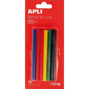 Silikonski ljepljivi štapici u boji APLI – o 7,5 ? 10 cm, 12 komada