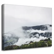 shumee Platno Narava Gore v megli 50x40 cm