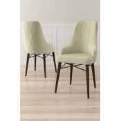 Hanah Home Set stolica Neta, 46x95x42 cm, 6 komada, Krem-braon