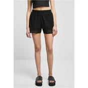 Womens Crochet Lace Resort Shorts in Black