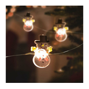 LED Božična veriga 10xLED/2xAA 1,2m topla bela