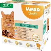 IAMS IAMS Delights Kopno & Morje v omaki - mokra hrana za mačke - 8 x 85 g