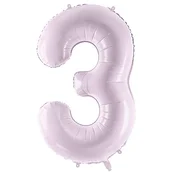 Folija balon številka 3 TRI vijoličen 72 cm