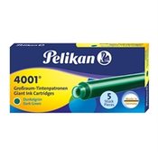 Pelikan 4001 Duge patrone za nalivpero, Set od 5 komada, Tamnozelene