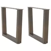 Noge za klub stolic V-oblik 2 kom Prirodni celik 50 x (42-43,3) cm Celik