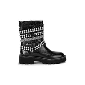 Usnjeni gležnarji Kurt Geiger London Multi Strap Flat Boot