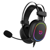 NEW Gaming Slušalka z Mikrofonom Hiditec GHE010003 ARGB Črna