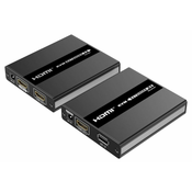 PremiumCord HDMI KVM podaljšek z USB do 60 m z enim kablom Cat5/6, brez zakasnitve
