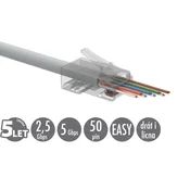 EASY Univerzalni konektor RJ45 CAT5E UTP 8p8c za žice in vodnike SXRJ45-5E-UTP- 100 kosov