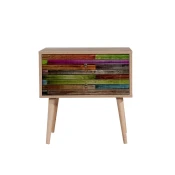 Hanah Home Two 726 Nocni stocic, 2 fioke, 60x61x40 cm, Šareni
