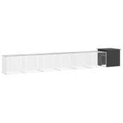vidaXL Kokošnjak antracit 700x91x100 cm pocinkano jeklo