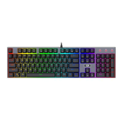 Devarajas K556RGB Mechanical Gaming Keyboard, Brown Switches - Black