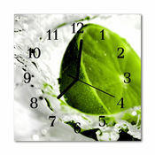 tulup.si Steklena kvadratna ura Lime 30x30 cm