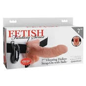 Fetish Fantasy Fetish Fantasy Series - Strap-on z naravnim ukrivljenim vibratorjem telesne barve
