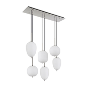Globo 15345-6NO - Lestenec na vrvici BLACKY 6xE14/40W/230V krom