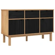 Vidaxl Strani šal OTTA Rjava in črna 114 x 43 x 73,5 cm