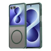 Hibridni ovitek HaloFrost II MagSafe za Samsung Galaxy Z Flip8 - green
