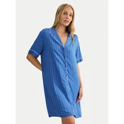 Triumph Nočna srajca Amourette Jacquard 10227274 Modra Relaxed Fit