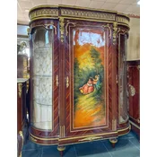 Casa Padrino baroque display cabinet brown/multicolored/gold - Handmade solid wood showcase with 3 doors - Baroque furniture - Noble & magnificent
