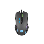 WEBHIDDENBRAND Fury Gaming Mouse Hustler, gaming, 6400DPI, USB, optična, žična, RGB, 7 gumbov, dolžina kabla 1,6 m, črna