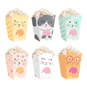 Škatlica za popcorn Mačkice, set 6 kosov