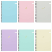 Bilježnica Ilijanum A4 70g 80L crte soft touch spirala