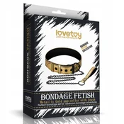 shumee Lovetoy BONDAGE FETISH GOLD PUP OVRATNICA S POVODCEM