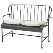 LÄCKÖ Sofa dvosed,spolja, siva/Kuddarna svetla sivobež