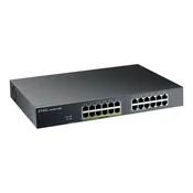 ZYXEL GS1915-24EP — 24 Gigabit switch (omrežni preklopnik) s 12 PoE porti, skupna moč 130 W, deluje samostojno ali kot NebulaFlex Cloud