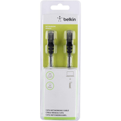Belkin lan (RJ45) omrežni kabel, patch kabel cat 6 S/FTP 2.00 m črna z zaščitnim zapornim zatičem