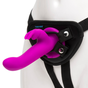 Happy Rabbit Vibrating Strap-On Harness Set Purple