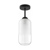 BRILAGI - LED plafonski luster RETRO GLASS 1xE27/60W/230V precnik 14 cm crna/bela