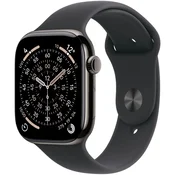 APPLE Watch Series 11 GPS + Cellular 42mm palaszürke titanijum case crno sportski remen M/L