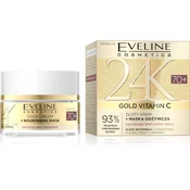 Eveline 24K Gold vitamin C hranilna krema-maska 70+ 50 ml