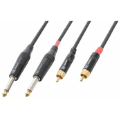 Pd CONNEX KABELJ CX74-3 Cable 2x6.3 Mono - 2xRCA Male 3.0m